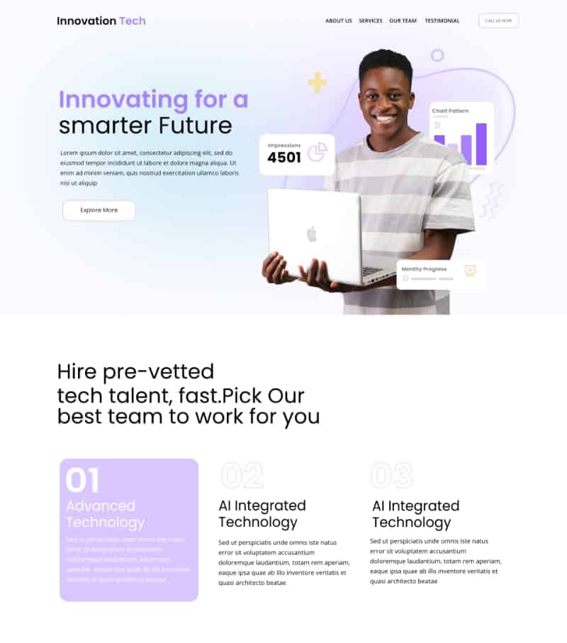 App interface design